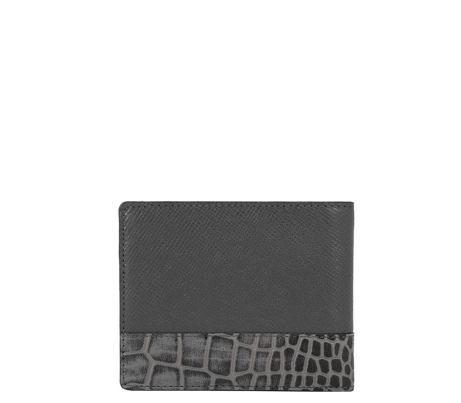 Grey Franzy Men's Bifold Wallet With Flap